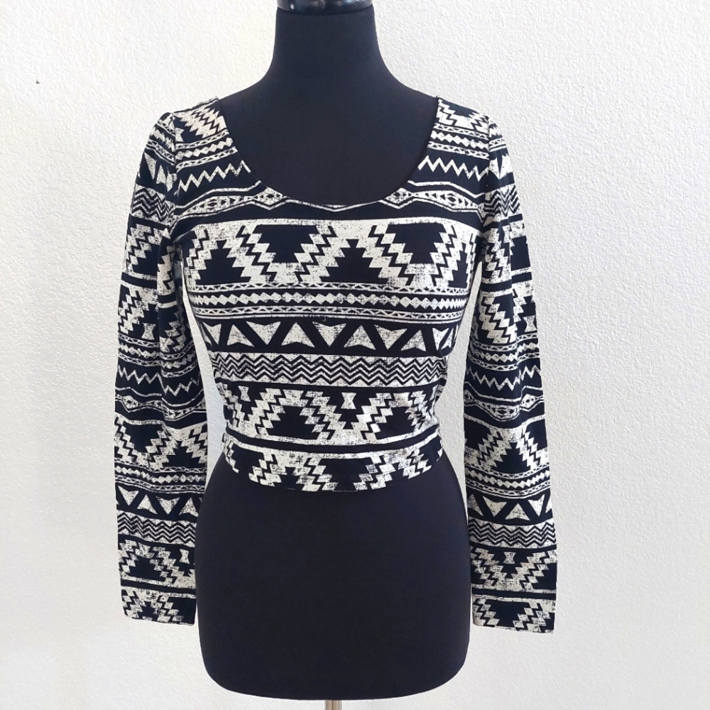 Black & White Crop Top